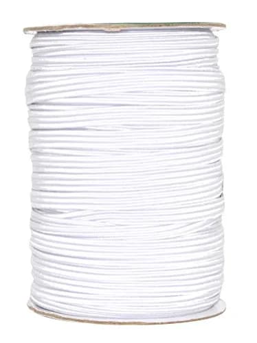 Mandala Crafts 50 Yards ¼ Inch 6mm White Elastic Bands for Sewing | Resilient & Soft Flat Elastic Cord thumbnail 7