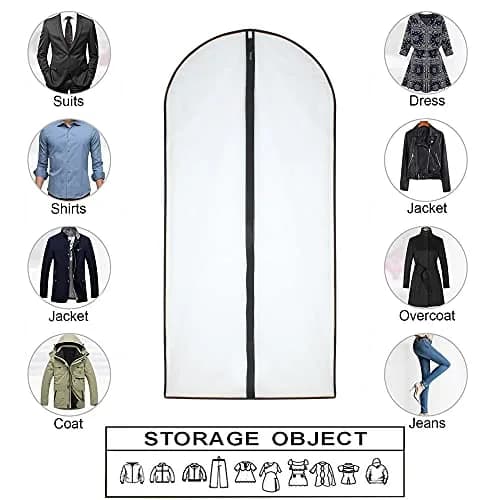 HomeClean Garment Protector Cover 24'' x 54'' | Breathable, Washable & Dust-Free (70-120 chars) thumbnail 6