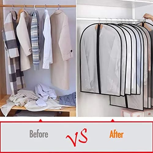 HomeClean Garment Protector Cover 24'' x 54'' | Breathable, Washable & Dust-Free (70-120 chars) thumbnail 7