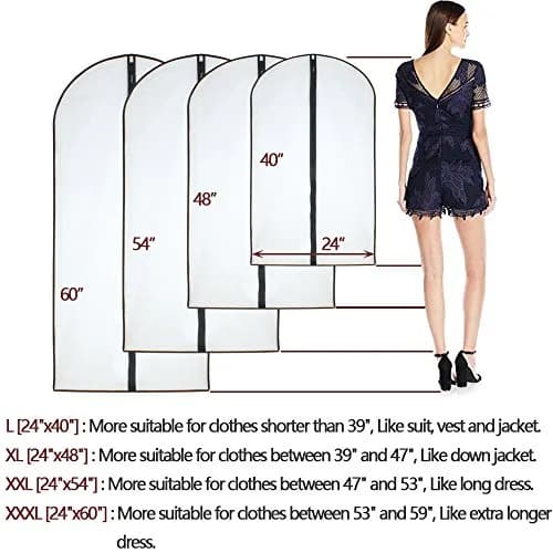 HomeClean Garment Protector Cover 24'' x 54'' | Breathable, Washable & Dust-Free (70-120 chars) thumbnail 1