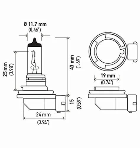 Hella H8TB Standard Halogen Bulbs 12 V 35W | Reliable OE-Style Fit for Vehicles in India thumbnail 2