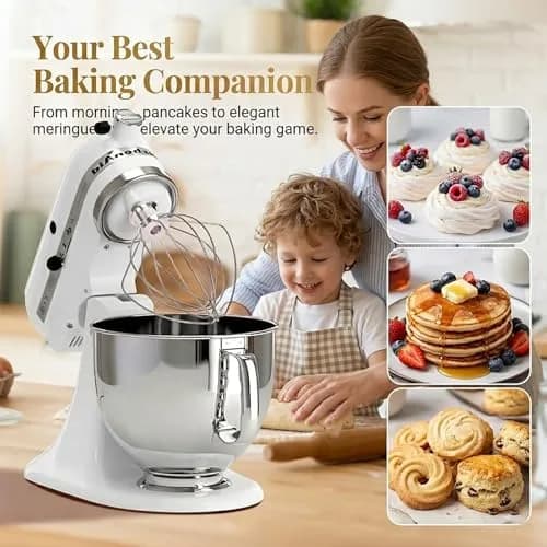 TIZZE 6-Wire Whisk Attachment for KitchenAid Tilt-Head Mixers 4.5QT/5QT | Aluminum Head with Stainless Steel Wires thumbnail 6