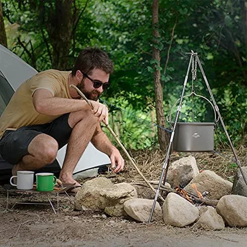 Naturehike 4.2 Quart (4L) Aluminum Hanging Pot with Lid | Lightweight Outdoor Cooking Pot for Camping Hiking Picnic Travel thumbnail 8
