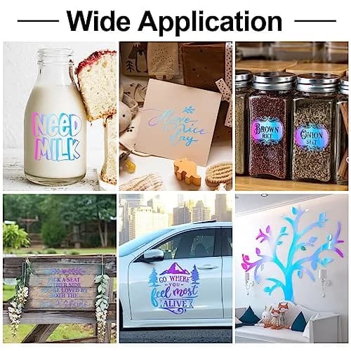 VINYL FROG Opal White Adhesive Vinyl 12" x 5ft (0.3m x 1.52m) | Holographic Craft Vinyl for DIY Projects thumbnail 4