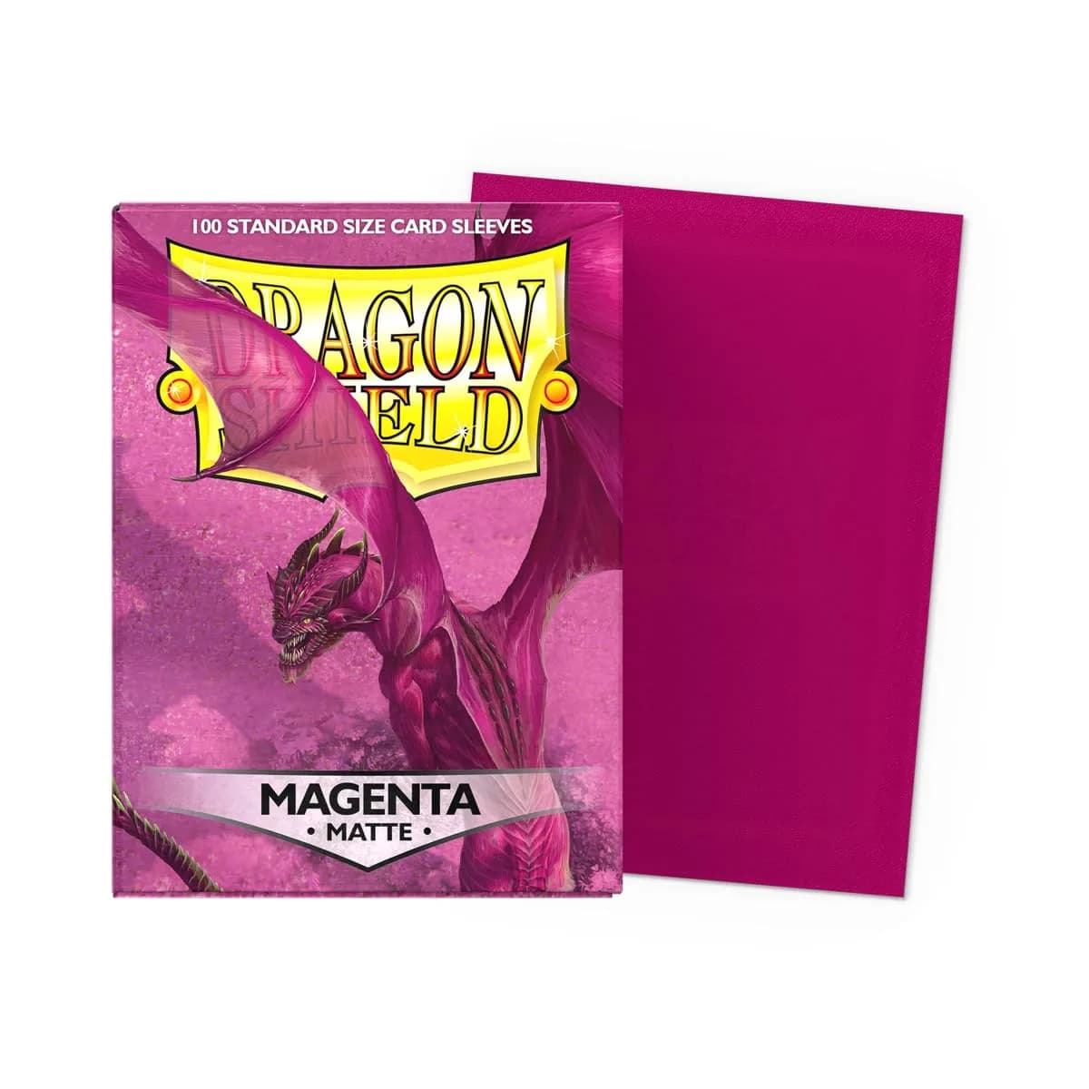 Dragon Shield Standard Size Matte Sleeves (100 CT, Magenta) | Premium TCG Card Protection thumbnail 2