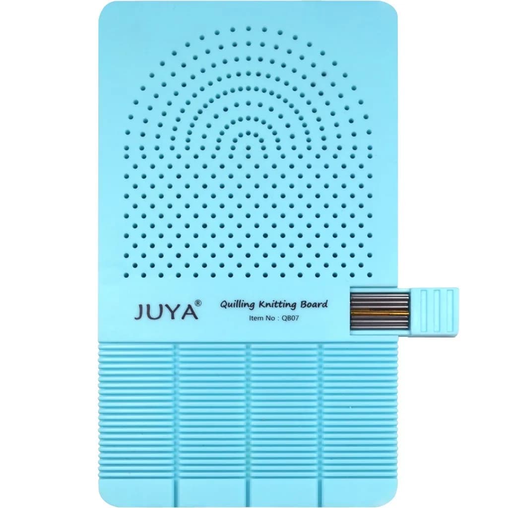 JUYA 2-in-1 Quilling Knitting Board with Pin Board and Grooves | Compact Art & Craft Tool for Paper Designs — Blue