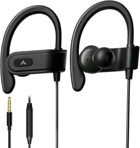 Avantree E171 Wired Earbuds with Microphone & Volume Control | Comfortable Sport Fit, 3.5mm Jack, 12mm Driver (120cm Cable) - main product image