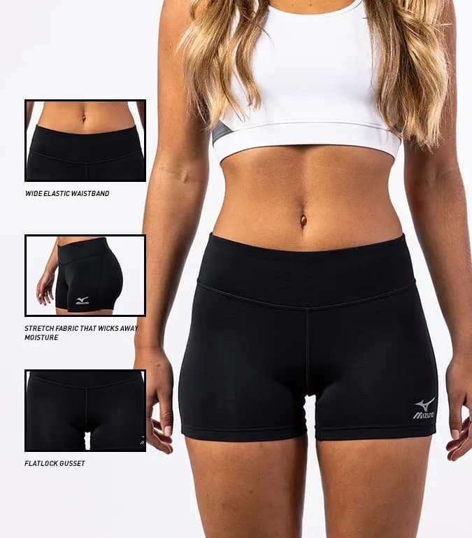 Mizuno Women's Victory 3.5" Inseam Volleyball Shorts Red | Lightweight, Supportive Activewear for Women thumbnail 6