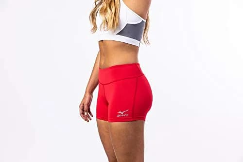 Mizuno Women's Victory 3.5" Inseam Volleyball Shorts Red | Lightweight, Supportive Activewear for Women thumbnail 2