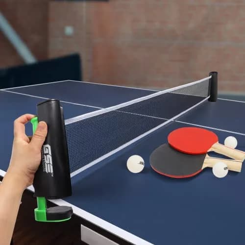 GSE Games & Sports Expert Retractable Ping Pong Net & Post, Adjustable Table Tennis Clamps, Black | Portable & Easy Setup for All Ages thumbnail 4