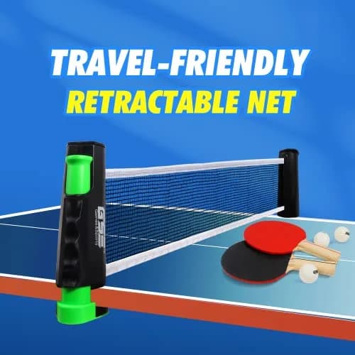 GSE Games & Sports Expert Retractable Ping Pong Net & Post, Adjustable Table Tennis Clamps, Black | Portable & Easy Setup for All Ages thumbnail 5