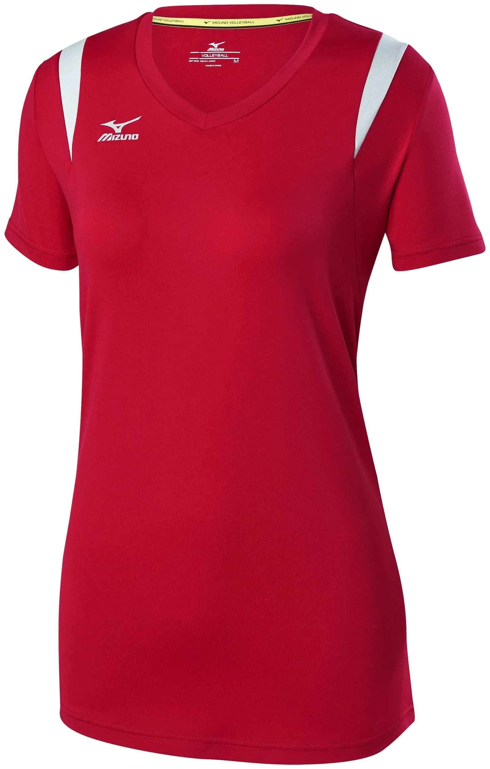 Mizuno Balboa 5.0 Short Sleeve Volleyball Jersey, Womens XX-Large, Red/Silver | Lightweight, Moisture-Wicking Sport Jersey