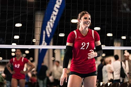 Mizuno Balboa 5.0 Short Sleeve Volleyball Jersey, Womens XX-Large, Red/Silver | Lightweight, Moisture-Wicking Sport Jersey thumbnail 3