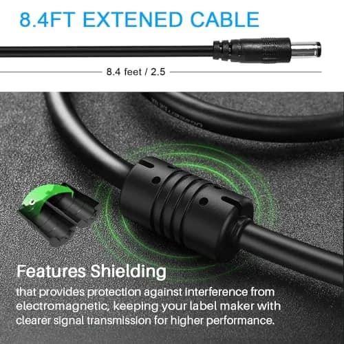 FOUCECLAUS 12V Power Supply Charger Adapter for Yamaha PSR, YPG, YPT, DGX, DD, EZ Series Keyboard, 8.4 Ft Long Power Cord thumbnail 4