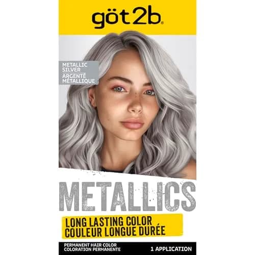 Got2B Metallics Permanent Hair Color M71 Metallic Silver 1 Count Cream | Multi-Dimensional Metallic Look thumbnail 1