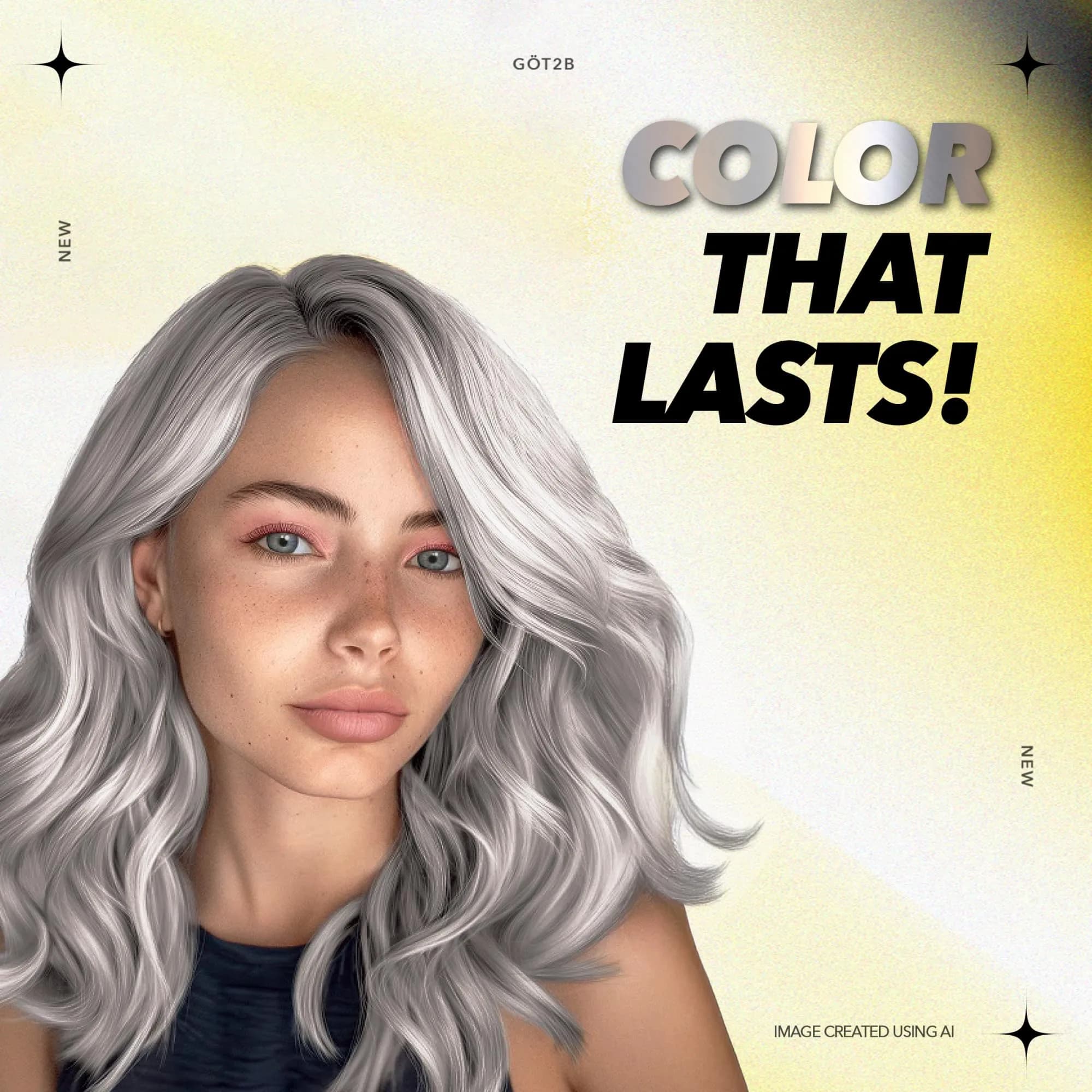 Got2B Metallics Permanent Hair Color M71 Metallic Silver 1 Count Cream | Multi-Dimensional Metallic Look - view 5