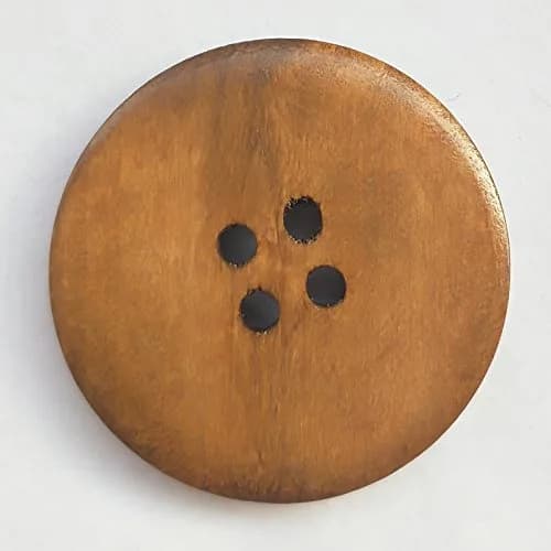 Chenkou Craft 30pcs 40mm Round Wood Buttons | Large Size Craft Sewing Buttons (Brown) thumbnail 5