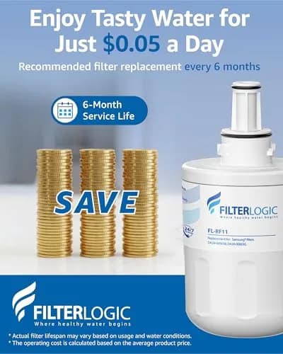 Filterlogic Refrigerator Water Filter Replacement for Samsung DA29-00003G, 2 Count | NSF 42 & 372 Certified thumbnail 7