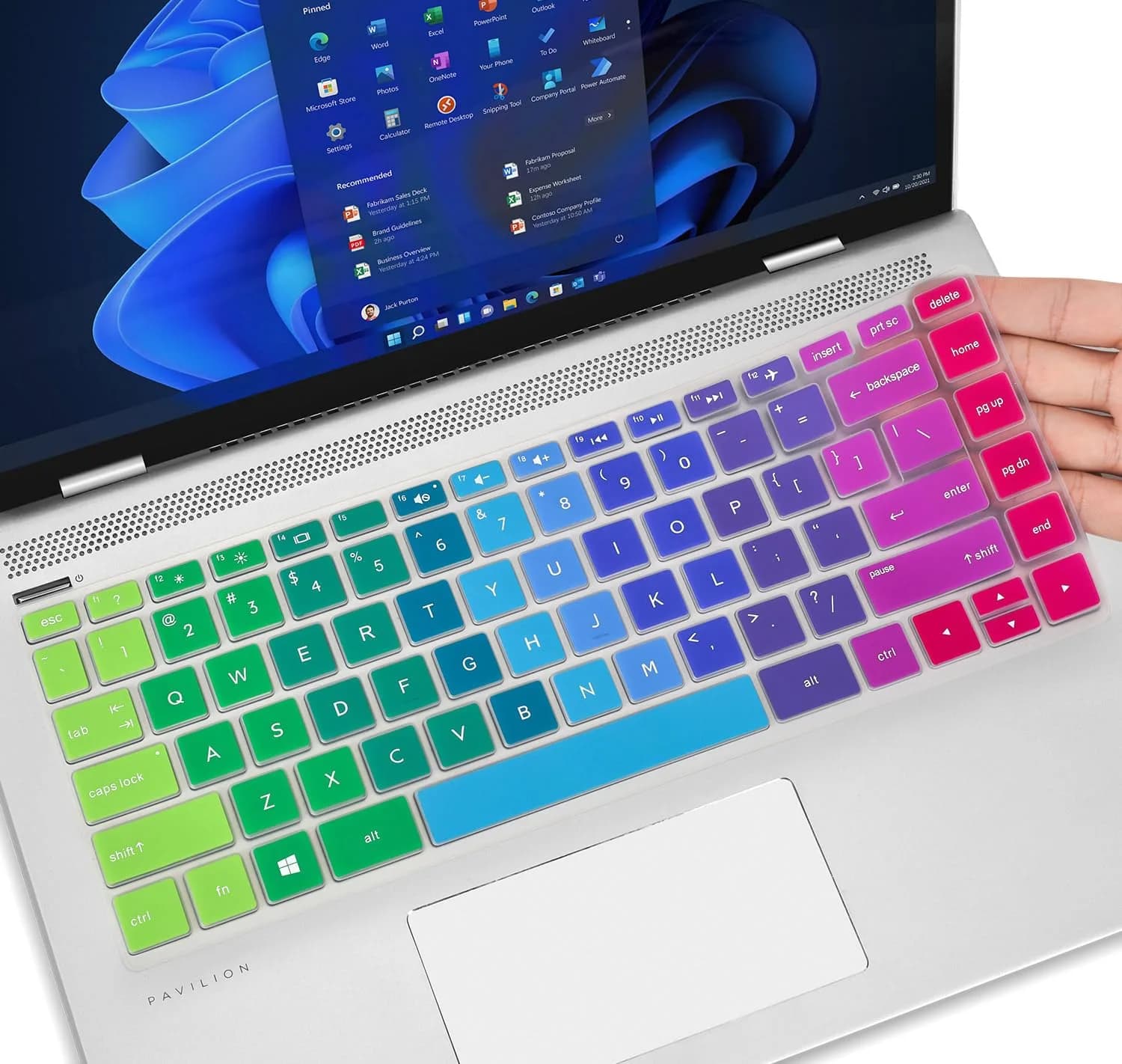 CaseBuy Keyboard Cover for HP 14 Series | Durable Silicone, Washable & Dustproof (29cm x 10.9cm)