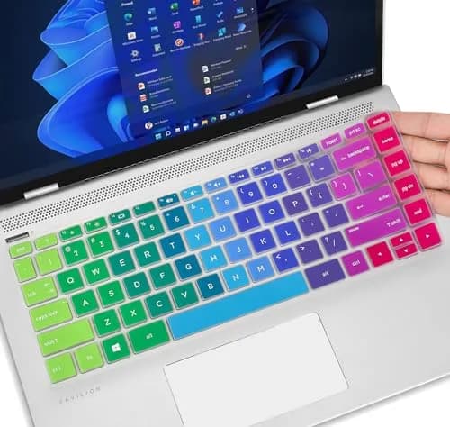 CaseBuy Keyboard Cover for HP 14 Series | Durable Silicone, Washable & Dustproof (29cm x 10.9cm) thumbnail 1