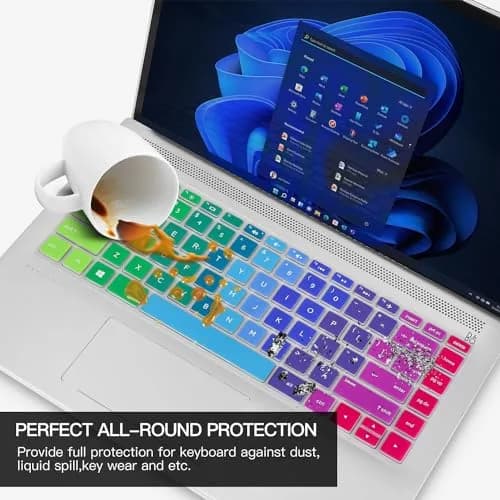 CaseBuy Keyboard Cover for HP 14 Series | Durable Silicone, Washable & Dustproof (29cm x 10.9cm) thumbnail 6