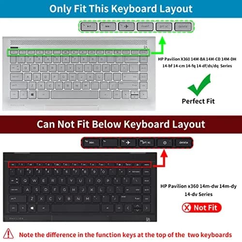 CaseBuy Keyboard Cover for HP 14 Series | Durable Silicone, Washable & Dustproof (29cm x 10.9cm) thumbnail 2
