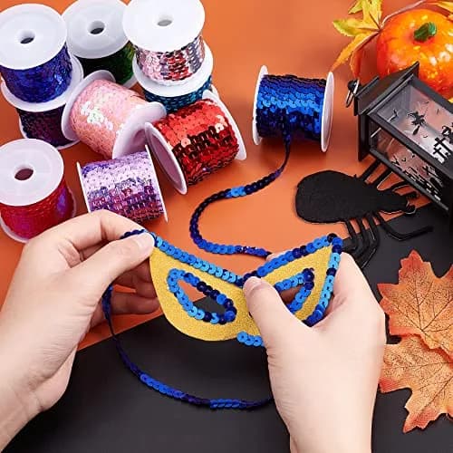 PH PandaHall 30 Color Flat Sequin Strip 6mm (0.24 inch) | 150 Yards Total Craft Embellishment Ribbon thumbnail 5