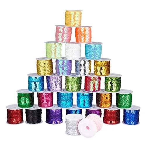 PH PandaHall 30 Color Flat Sequin Strip 6mm (0.24 inch) | 150 Yards Total Craft Embellishment Ribbon thumbnail 6