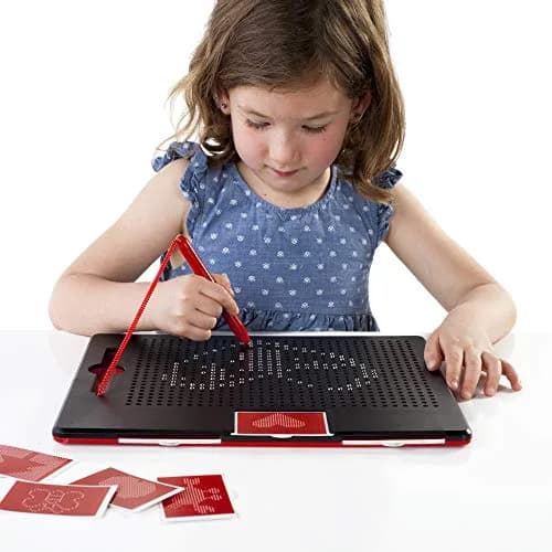 Guidecraft Magna Tablet with 10 Double-sided Design Cards | Magnetic Drawing Board for Kids, S.T.E.M Learning & Educational Toy (12"L x 10"W) thumbnail 6