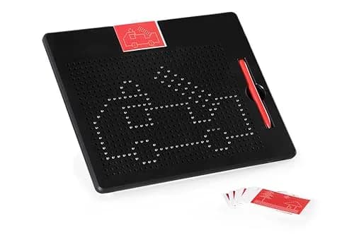 Guidecraft Magna Tablet with 10 Double-sided Design Cards | Magnetic Drawing Board for Kids, S.T.E.M Learning & Educational Toy (12"L x 10"W) thumbnail 2