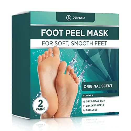 DERMORA Foot Peel Mask, Exfoliating Foot Peeling Mask, 2 Pairs, Original | Gentle Dead Skin Removal for Dry Feet thumbnail 1