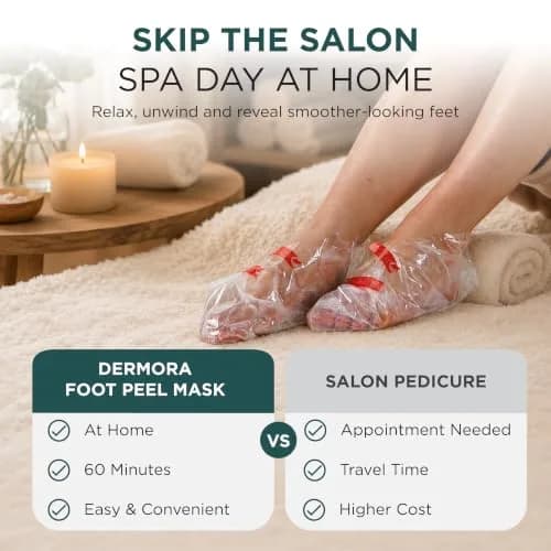 DERMORA Foot Peel Mask, Exfoliating Foot Peeling Mask, 2 Pairs, Original | Gentle Dead Skin Removal for Dry Feet thumbnail 4
