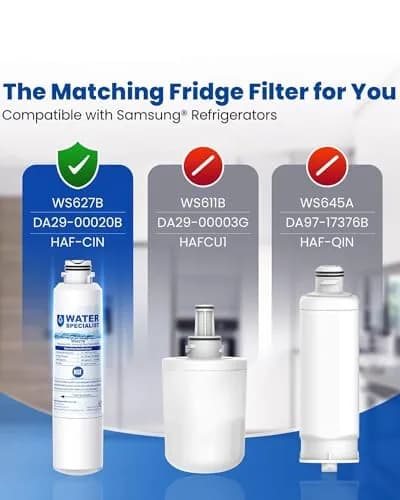 Waterspecialist Refrigerator Water Filter 2-Pack | NSF 42/372 Certified for Samsung DA29-00020B thumbnail 3