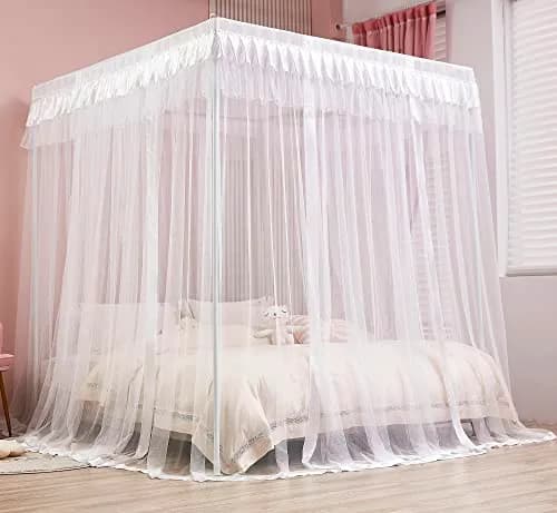 Mengersi Bed Canopy for Queen Size | Princess Bedroom Decoration & Mosquito Net (84x78x78 inches) thumbnail 4