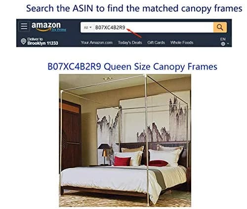 Mengersi Bed Canopy for Queen Size | Princess Bedroom Decoration & Mosquito Net (84x78x78 inches) thumbnail 6