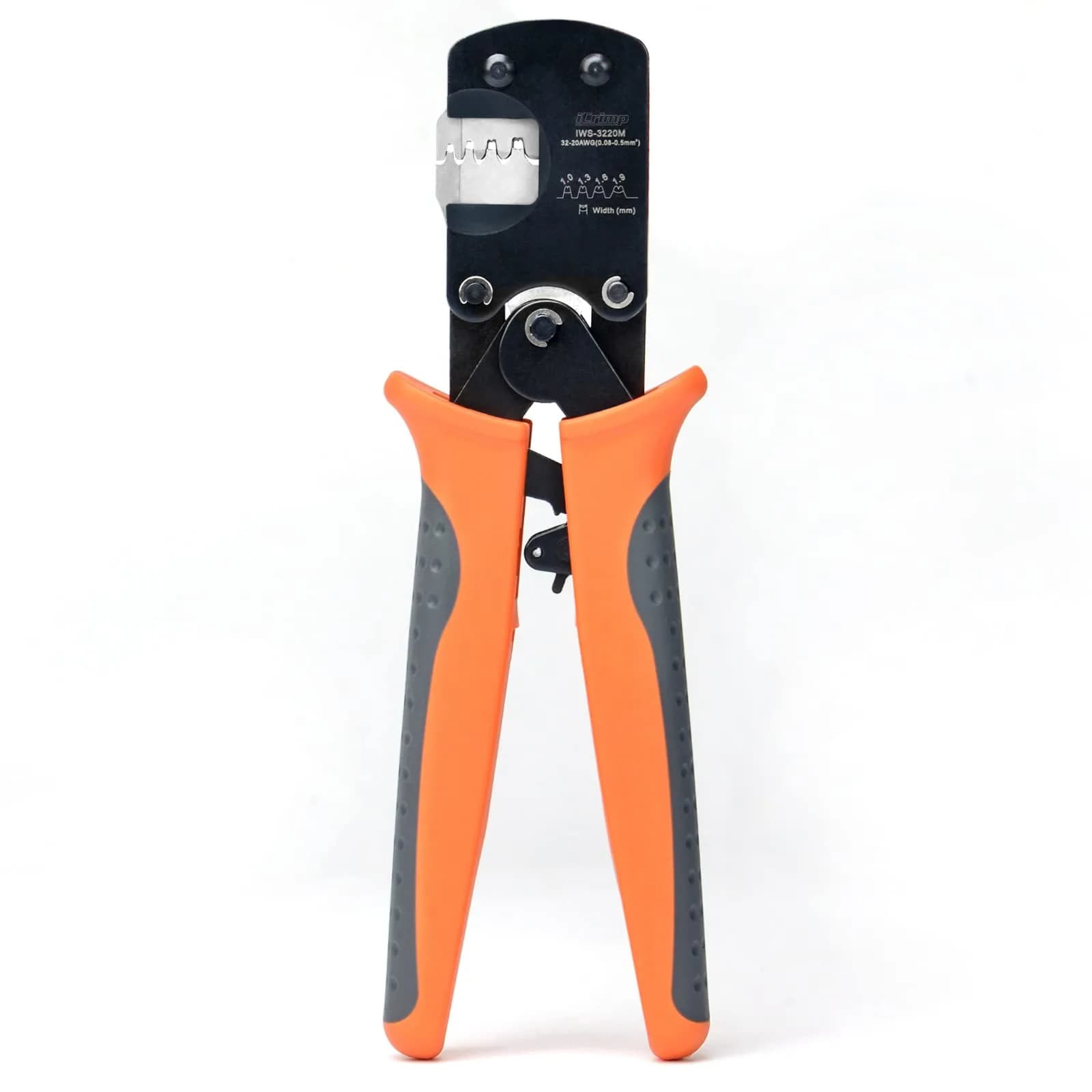 IWISS IWS-3220M Micro Connector Pin Crimping Tool 0.03-0.52mm² 32-20AWG | Precise, Durable, US-imported — Black