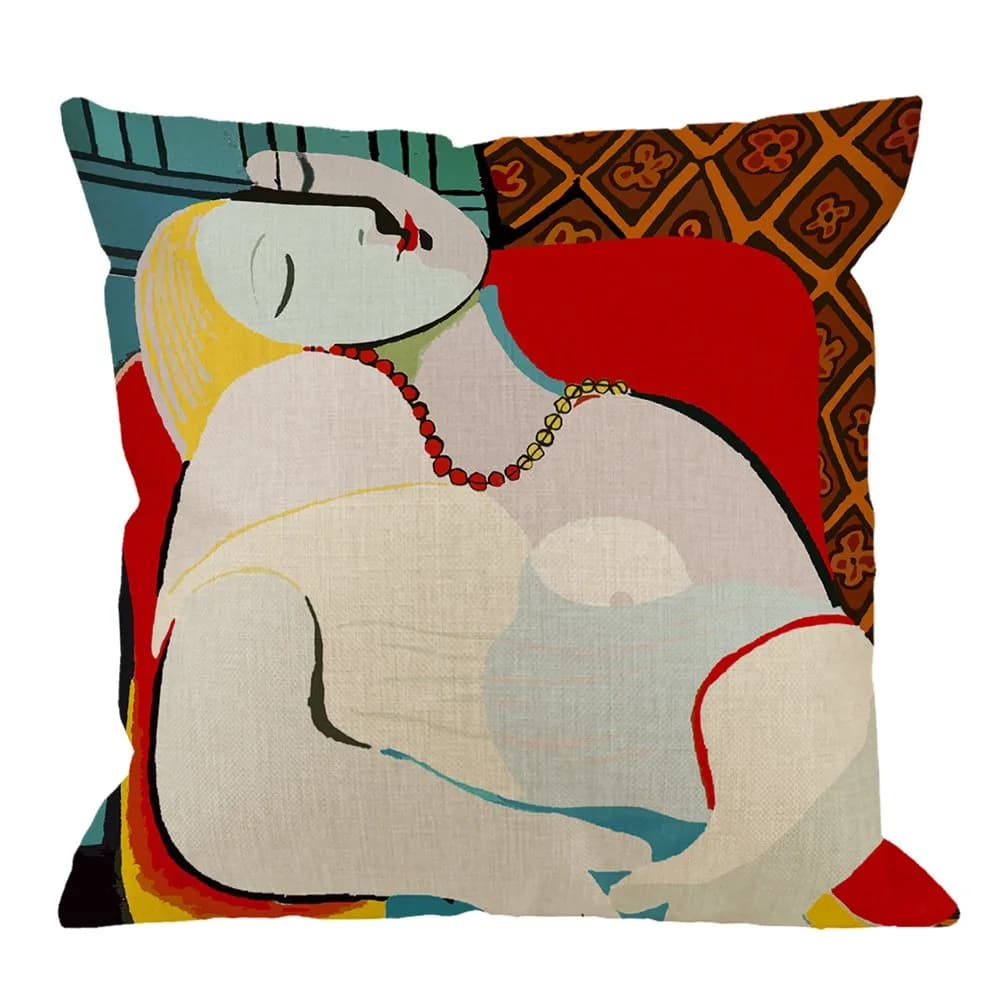 HGOD DESIGNS Picasso Le Reve The Dream Throw Pillow Cover 18 x 18 inch | Artistic Home Decor