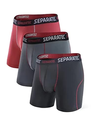 Separatec Anti Chafing Underwear Men Dual Pouch Boxer Briefs Multi-pack | Supportive, Moisture-Wicking & Comfortable (70-120 chars) thumbnail 1