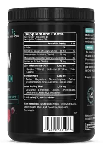 PEScience Amino IV BCAA & EAA Powder, Raspberry Grape | Complete Amino Acid & Electrolyte Support for Muscle Recovery thumbnail 8
