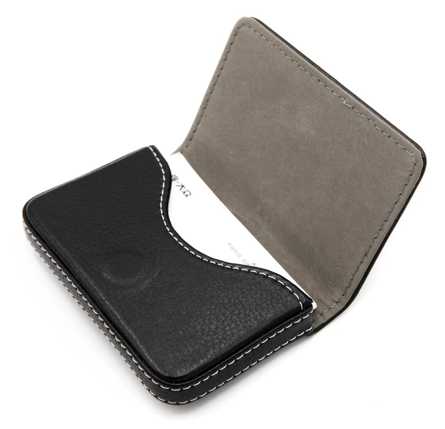 AI-DEE RFID Blocking Wallet Minimalist Leather Business Credit Card Holder Black | Holds 10-12 Credit Cards — Black