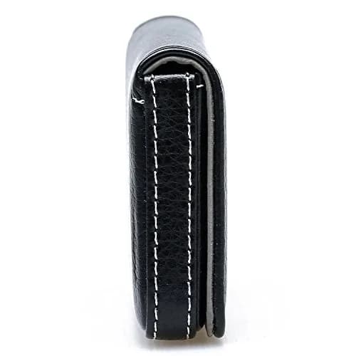 AI-DEE RFID Blocking Wallet Minimalist Leather Business Credit Card Holder Black | Holds 10-12 Credit Cards thumbnail 6