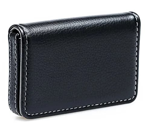 AI-DEE RFID Blocking Wallet Minimalist Leather Business Credit Card Holder Black | Holds 10-12 Credit Cards thumbnail 3