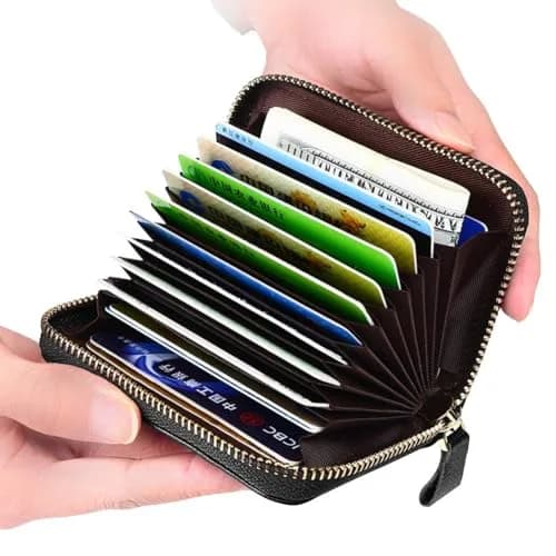 LAORENTOU Men Wallet Genuine Leather Card Holder for Men | Slim, Full-Grain Cowhide, RFID-Blocking (Black) thumbnail 4