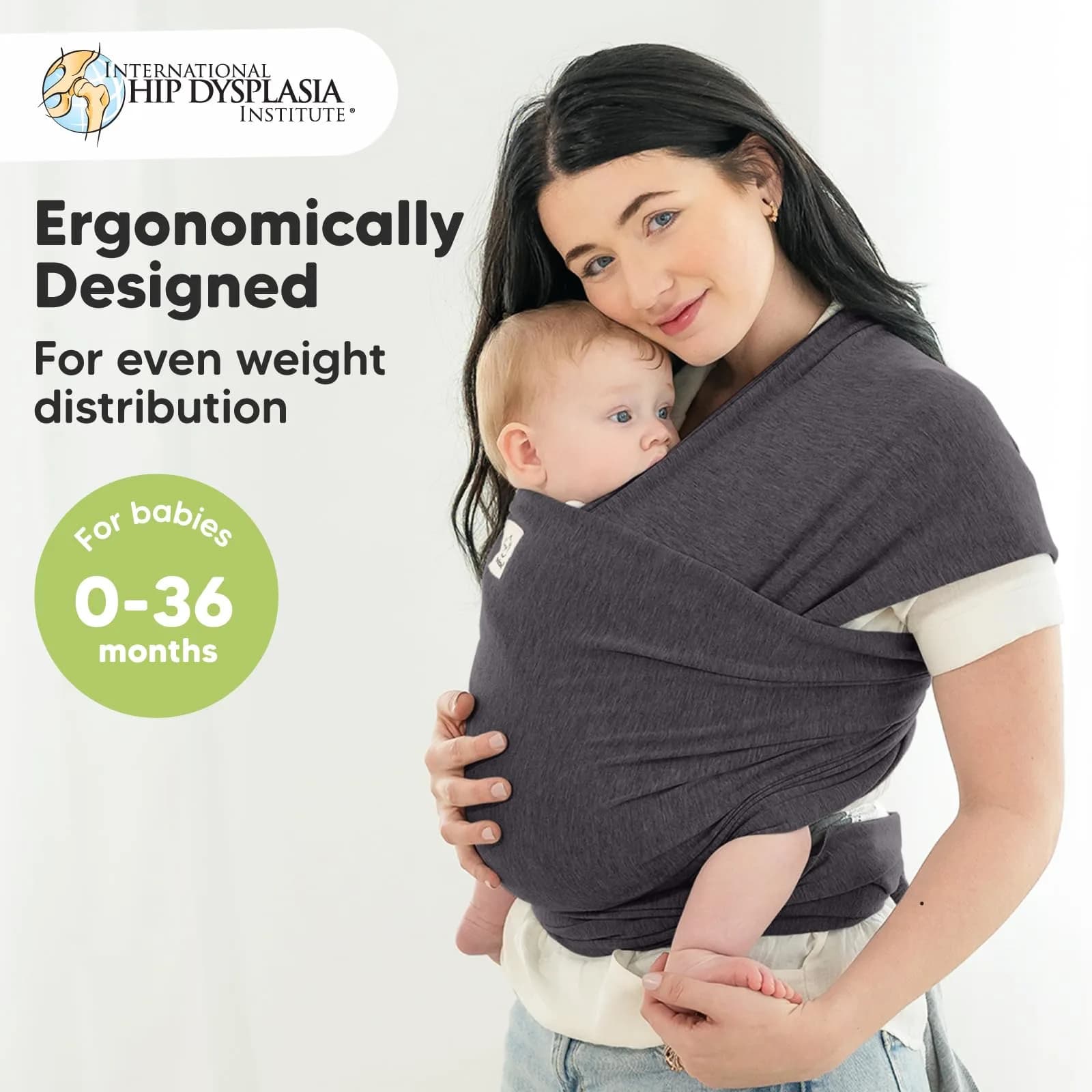 KeaBabies Original Baby Wrap Carrier Pink Daisies | Ergonomic, IHDI Certified, Breathable Fabric - view 2