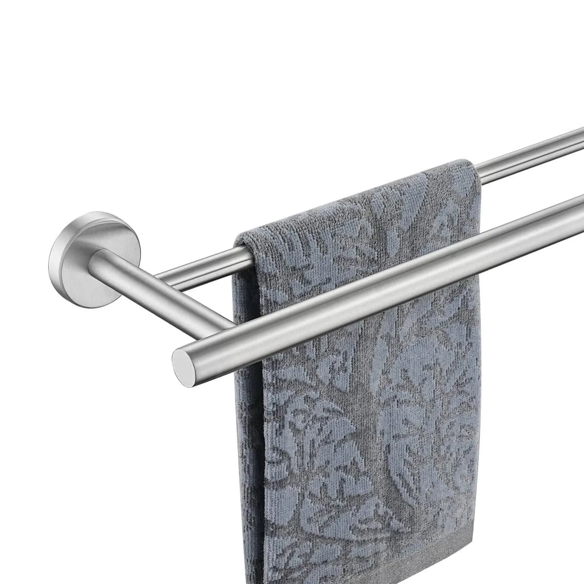 JQK Double Towel Bar 30cm (12 Inch Usable) Brushed Stainless Steel | Rust-Proof Wall Mount for Bathrooms - main product image