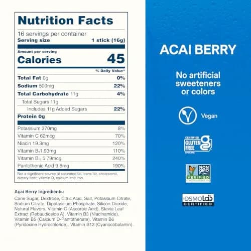 Liquid I.V. Hydration Multiplier Electrolyte Drink Mix, Acai Berry 16 Count | Clinically Tested Hydration Faster Than Water thumbnail 7
