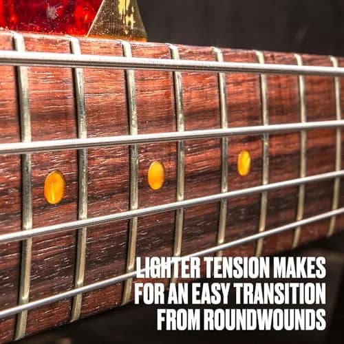 Jim Dunlop Stainless Steel Flatwound Short Scale Bass Strings 45-105 | Vintage Warmth & Modern Playability thumbnail 4