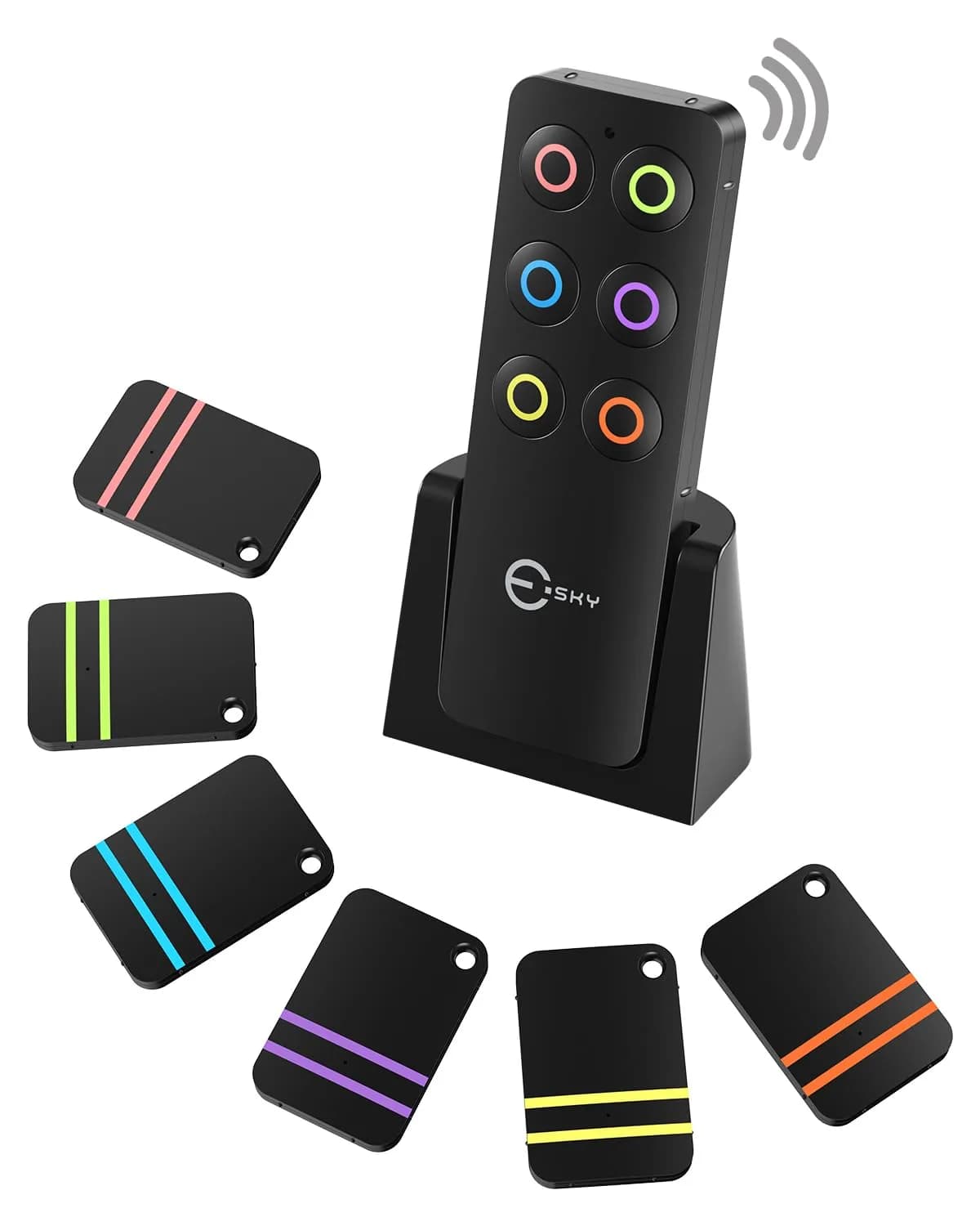 Esky Key Finder Locator with Sound, 6 Receivers & LED Light | 30m (100ft) Range - main product image