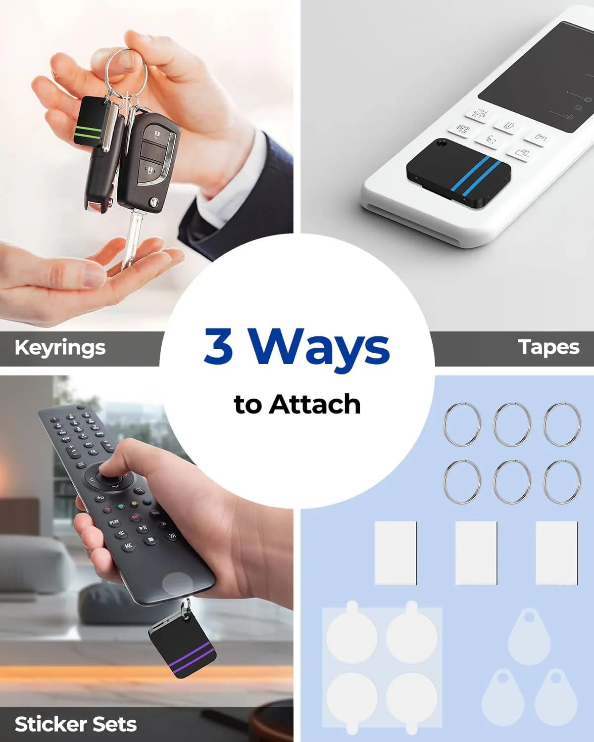 Esky Key Finder Locator with Sound, 6 Receivers & LED Light | 30m (100ft) Range - view 5