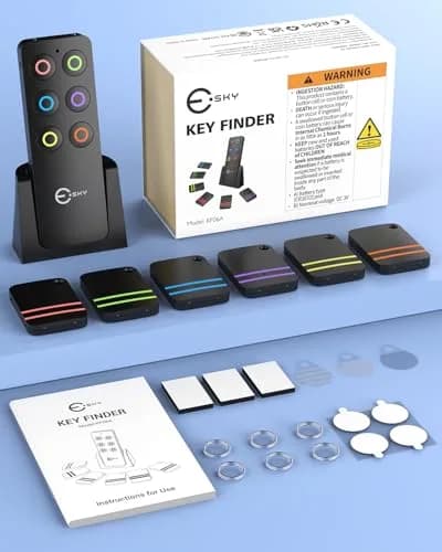 Esky Key Finder Locator with Sound, 6 Receivers & LED Light | 30m (100ft) Range thumbnail 8